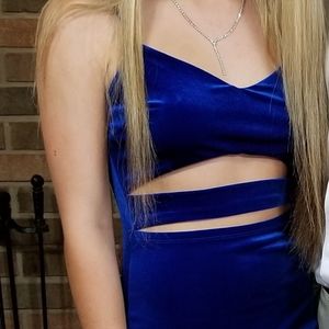 Royal blue semi formal dress